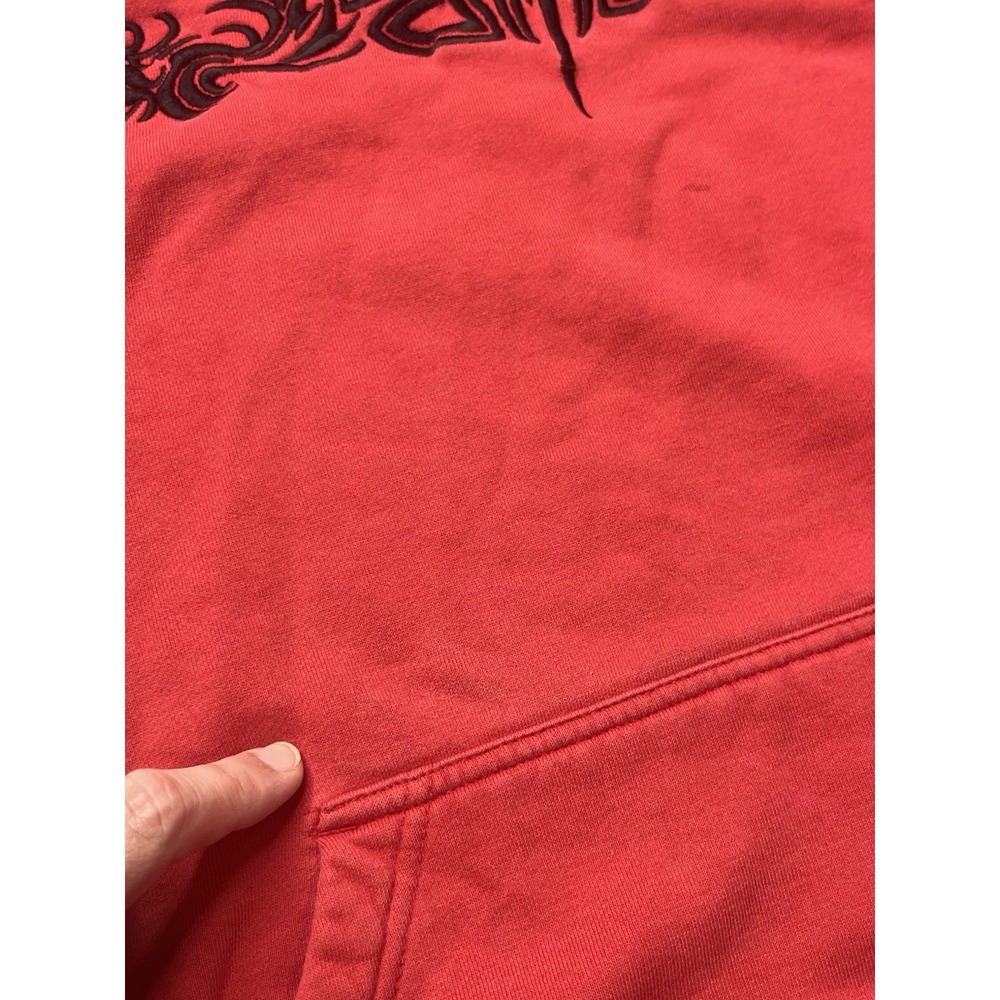 Vtg Top Heavy Hoodie Y2K Skull Red Black Size XL Skater Pullover *Read - Picture 9 of 11